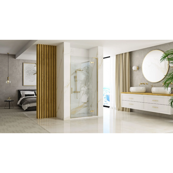 Душові двері REA HUGO 100 BRUSHED GOLD