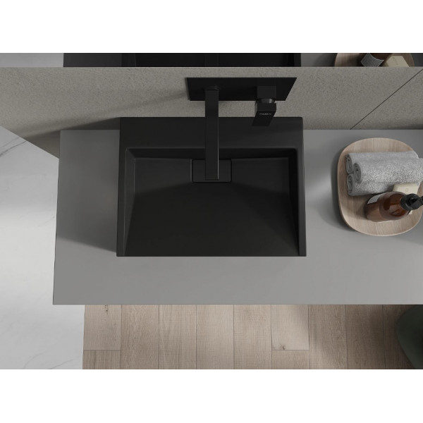 Умивальник (раковина) MEXEN AVA 50 BLACK MATT B/O накладний підвісний