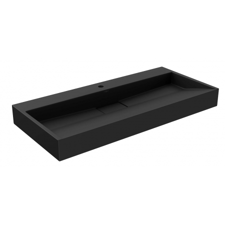 Умивальник (раковина) MEXEN AVA 100 BLACK MATT 1/O накладний підвісний