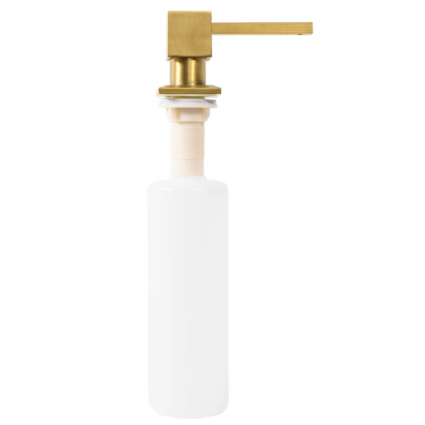 Врізний дозатор для рідини REA BRUSHED GOLD 330мл. квадратний *