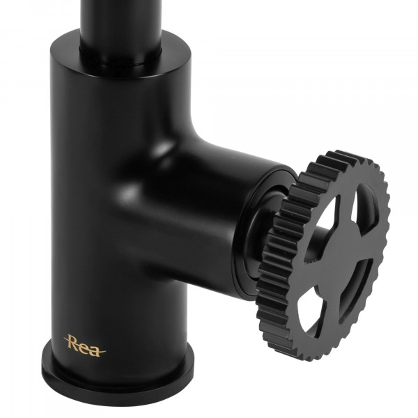 Змішувач для кухні REA VERTIGO SIDE BLACK чорний