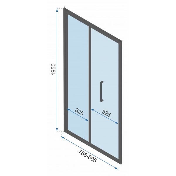 Душові двері REA RAPID FOLD 80 BLACK