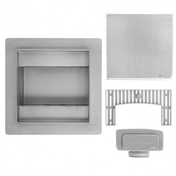 Трап для душу REA NEO 12x12 NICKIEL BRUSHED