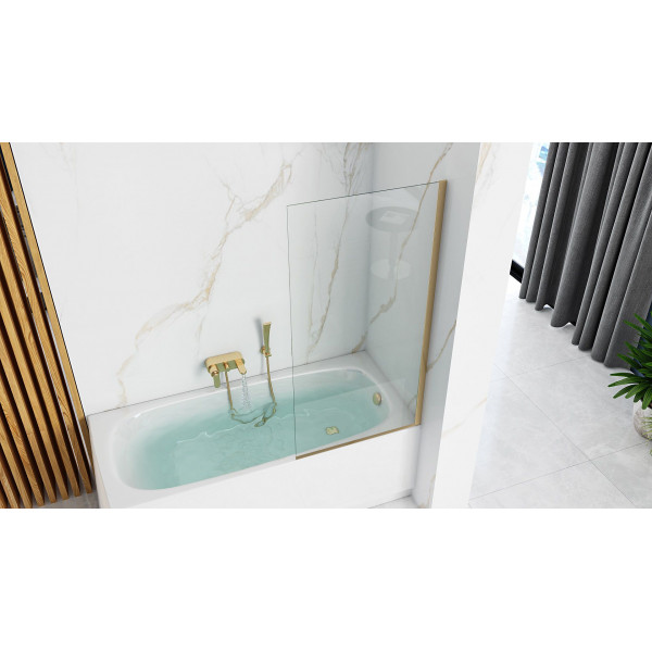 Шторка для ванни REA ELEGANT 70 GOLD постійна