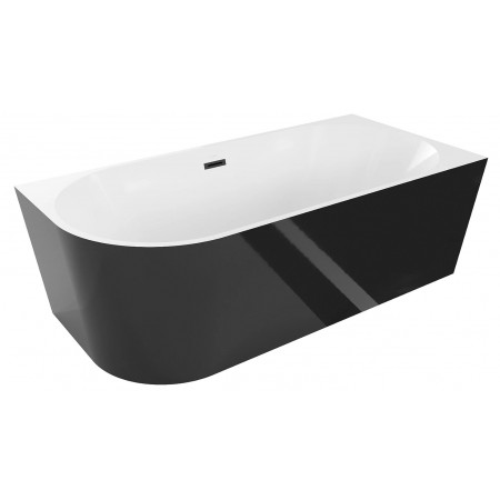 Ванна кутова MEXEN MIA 170x80 BLACK WHITE-B акрилова права