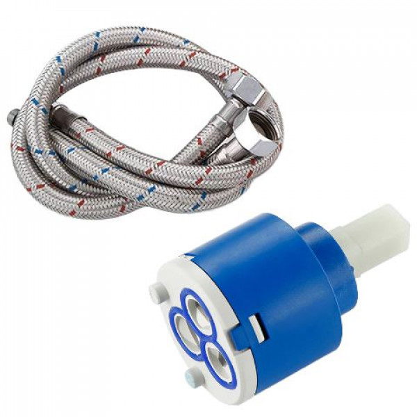 Змішувач для раковини (умивальника) REA BLOOM WHITE GOLD високий *
