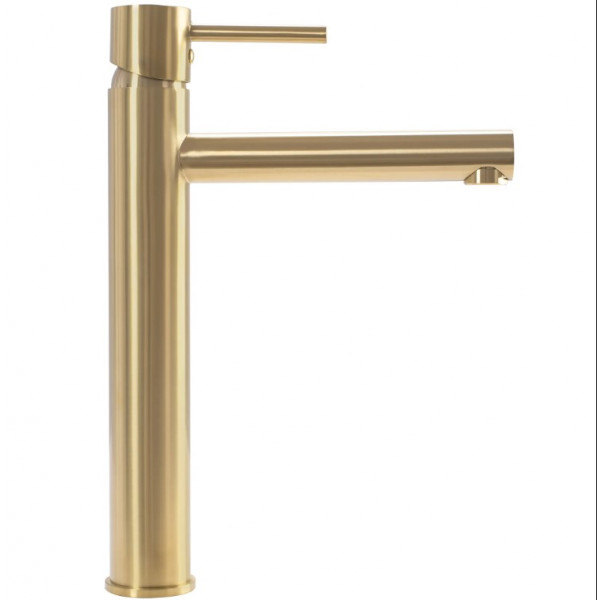 Змішувач для раковини (умивальника) REA TESS BRUSHED GOLD високий *