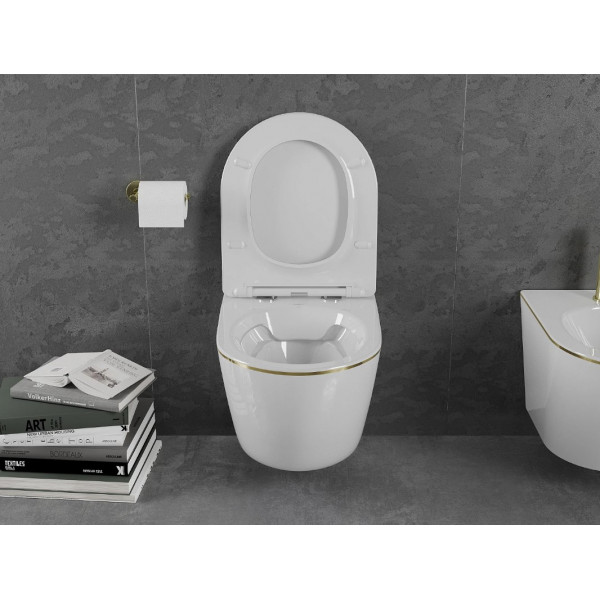 Підвісний унітаз MEXEN LENA WHITE GOLD EDGE *