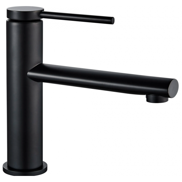 Змішувач для раковини (умивальника) REA OVAL BLACK чорний низький
