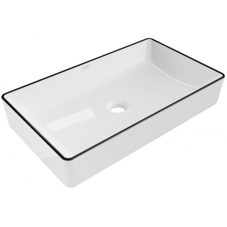 Умивальник (раковина) MEXEN NADIA 60 WHITE BLACK EDGE накладний