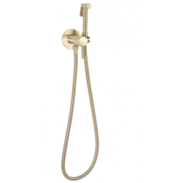 Набір душу гігієнічного REA LOOP BRUSHED GOLD матове золото