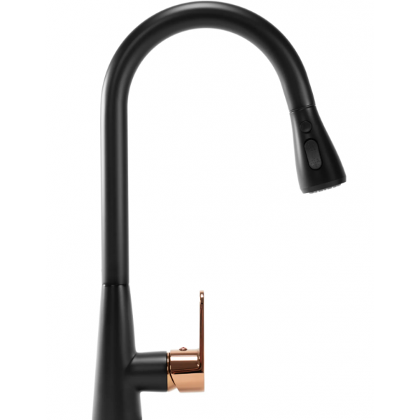 Змішувач для кухні REA MILD BLACK ROSE GOLD
