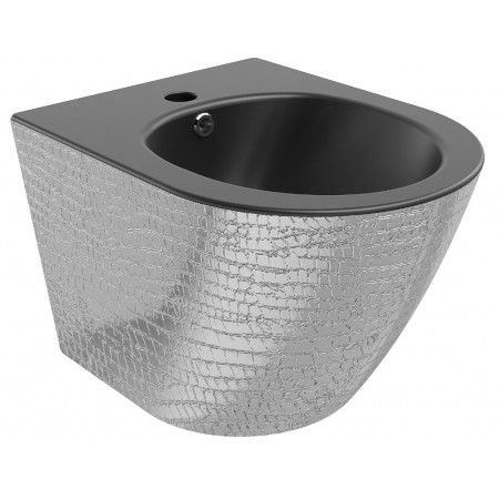 Підвісне біде MEXEN LENA SILVER BLACK MATT з візерунком