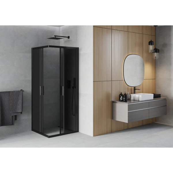 Душова кабіна MEXEN RIO 70х70 GRAPHITE BLACK квадратна *