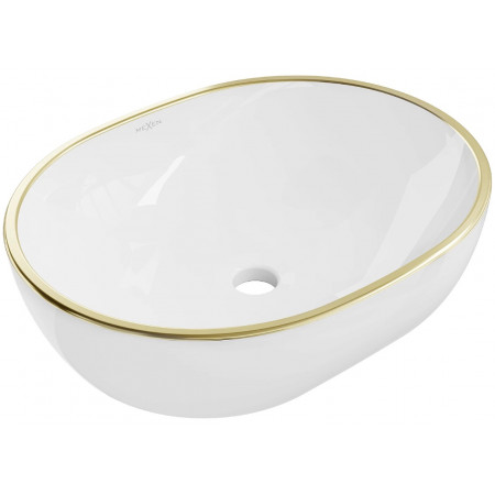 Умивальник (раковина) MEXEN VIKI WHITE GOLD EDGE накладний
