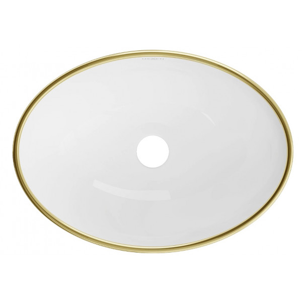 Умивальник (раковина) MEXEN ELZA WHITE GOLD EDGE накладний *