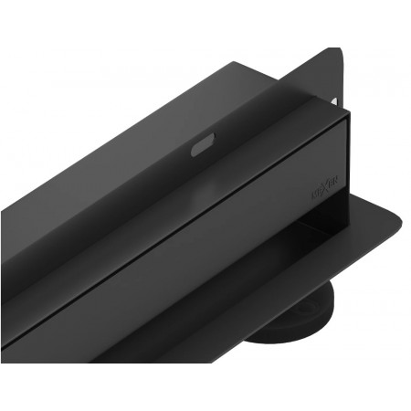 Трап для душу MEXEN FLAT 90 WALL BLACK 2в1 настінний чорний