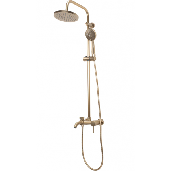 Душовий гарнітур REA LUIS BRUSHED GOLD матове золото з виливом