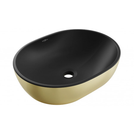 Умивальник (раковина) MEXEN VIKI GOLD BLACK MATT накладний