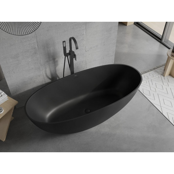 Ванна окрема MEXEN BARI 165х75 BLACK MATT з штучного каменю
