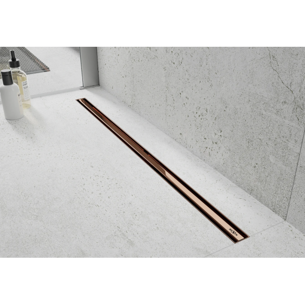 Трап для душу MEXEN FLAT 80 SLIM ROSE GOLD 360 ° золото рожеве