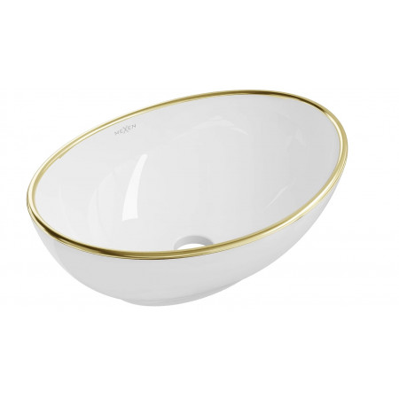 Умивальник (раковина) MEXEN ELZA WHITE GOLD EDGE накладний *