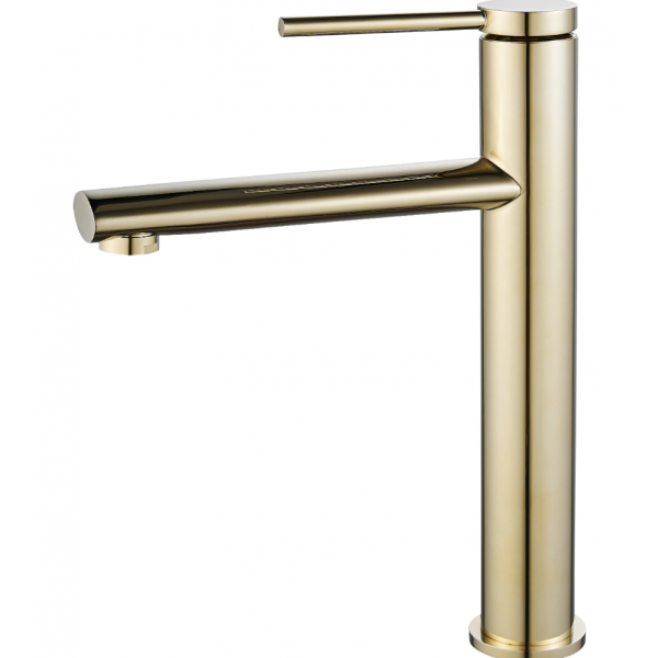 Змішувач для раковини (умивальника) REA OVAL GOLD золотий високий