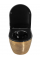 Підвісний унітаз REA CARLO FLAT BRUSHED GOLD BLACK золотий