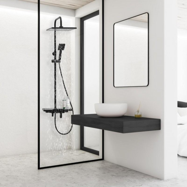 Душовий гарнітур YOKA OSLO 30 BLACK з виливом