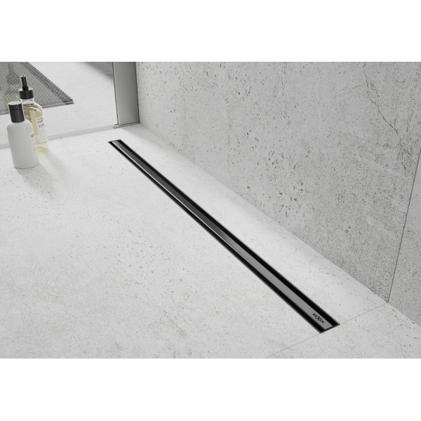 Трап для душу MEXEN FLAT 160 SLIM BLACK 360 ° чорний