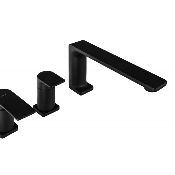 Змішувач для ванни CORSAN TRINO BLACK MATT на борт ванни *