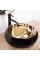 Умивальник (раковина) REA LUNA BLACK MATT GOLD накладний *