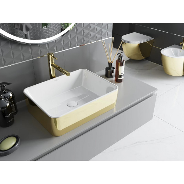 Умивальник (раковина) MEXEN CATIA GOLD WHITE накладний