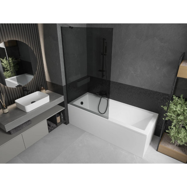 Шторка для ванни MEXEN NEXT 100 GRAPHITE BLACK постійна