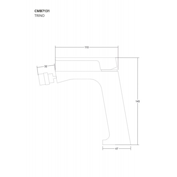 Змішувач для біде CORSAN TRINO CHROME хром *