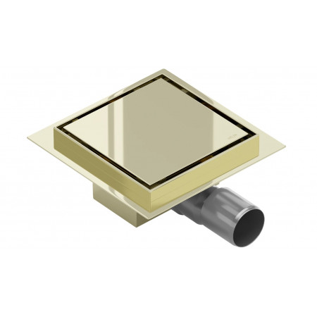 Трап для душу MEXEN FLAT 12х12 GOLD золотий квадратний