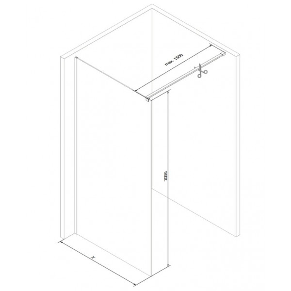 Душова стінка MEXEN KIOTO 110 LOFT WHITE