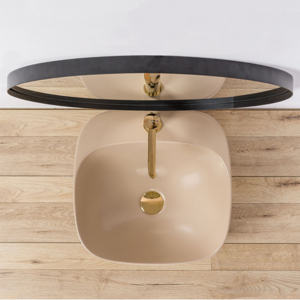 Умивальник (раковина) REA LUIZA 42 BEIGE MATT накладний