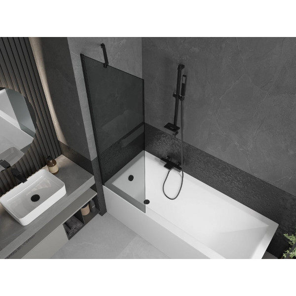 Шторка для ванни MEXEN NEXT 60 GRAPHITE BLACK постійна
