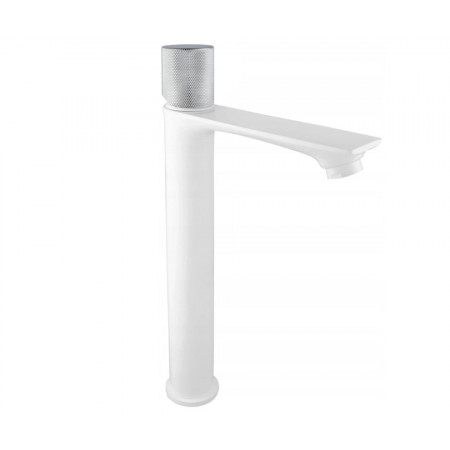 Змішувач для раковини (умивальника) MEXEN ROYO ONE WHITE CHROME високий