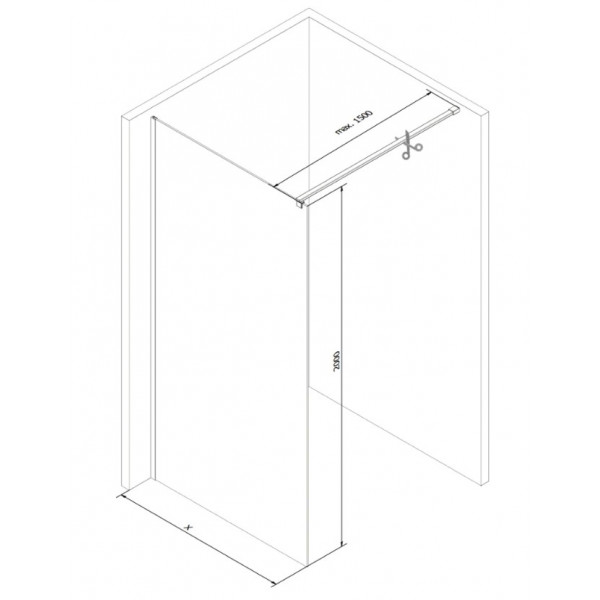 Душова стінка MEXEN KIOTO 120 LOFT BLACK