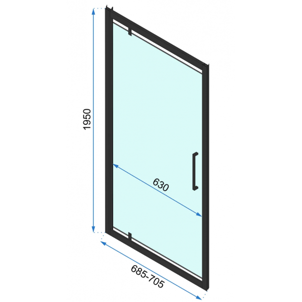 Душова кабіна REA RAPID SWING 90x120 BLACK
