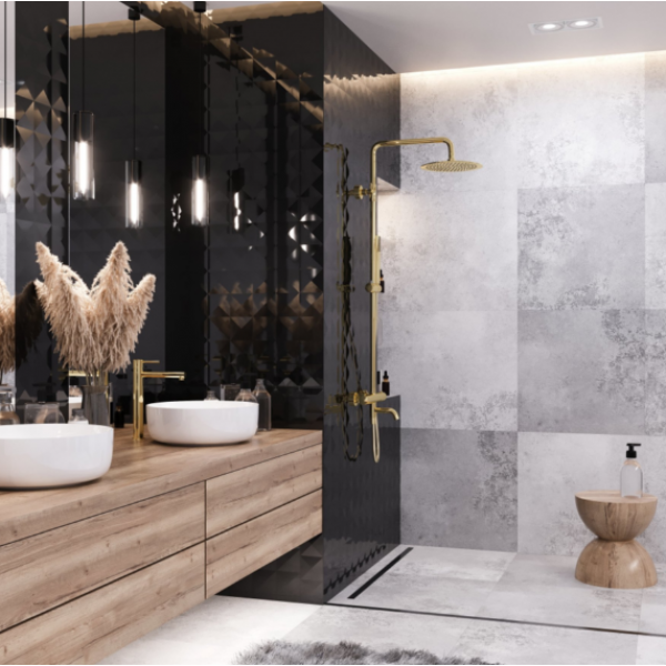 Душовий гарнітур CORSAN LUGO GOLD з термостатом та виливом *