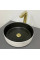 Умивальник (раковина) VBI PRATO WHITE BLACK MARBLE MATT накладний