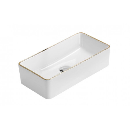 Умивальник (раковина) MEXEN NADIA 46 WHITE GOLD EDGE накладний