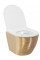 Підвісний унітаз REA CARLO FLAT BRUSH GOLD золотий