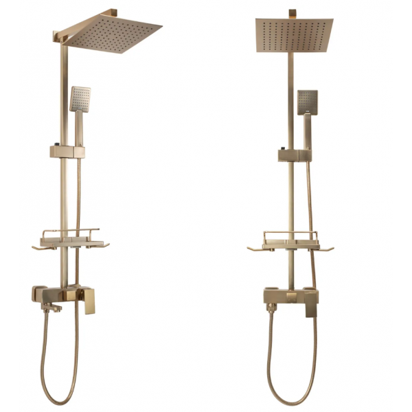 Душовий гарнітур REA JACK BRUSHED GOLD матове золото з виливом *