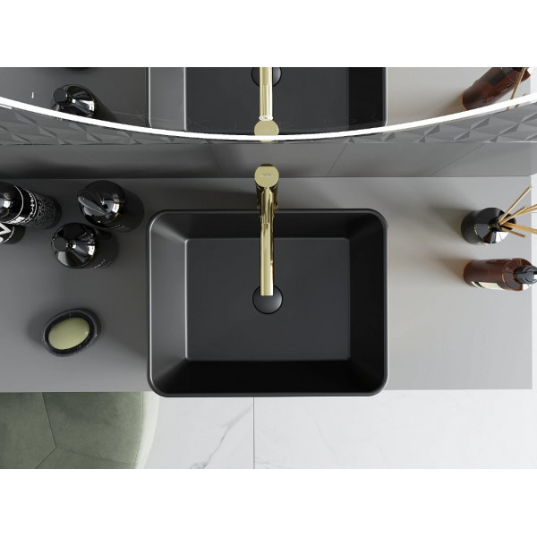 Умивальник (раковина) MEXEN CATIA GOLD BLACK MATT накладний