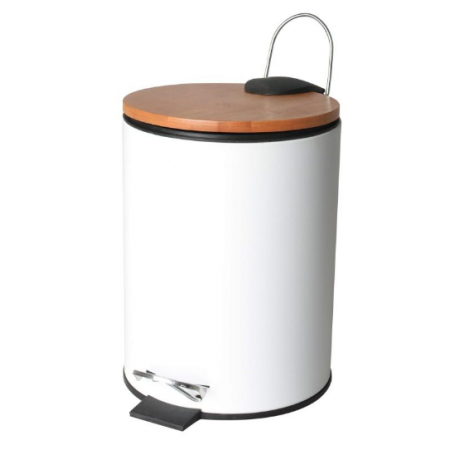 Кошик для сміття YOKA VINI WHITE BAMBOO 3л. для ванної кімнати *