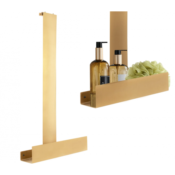 Полиця REA TORI BRUSHED GOLD на душову стінку